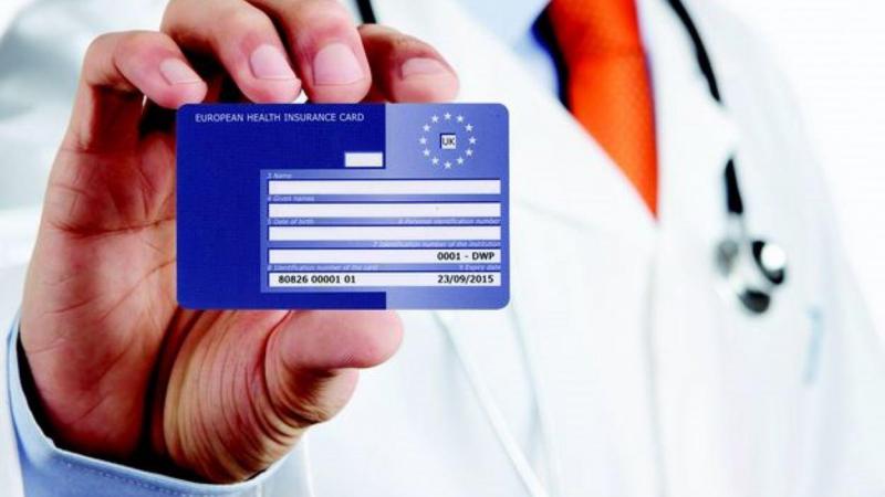 Tarjeta sanitaria europea.