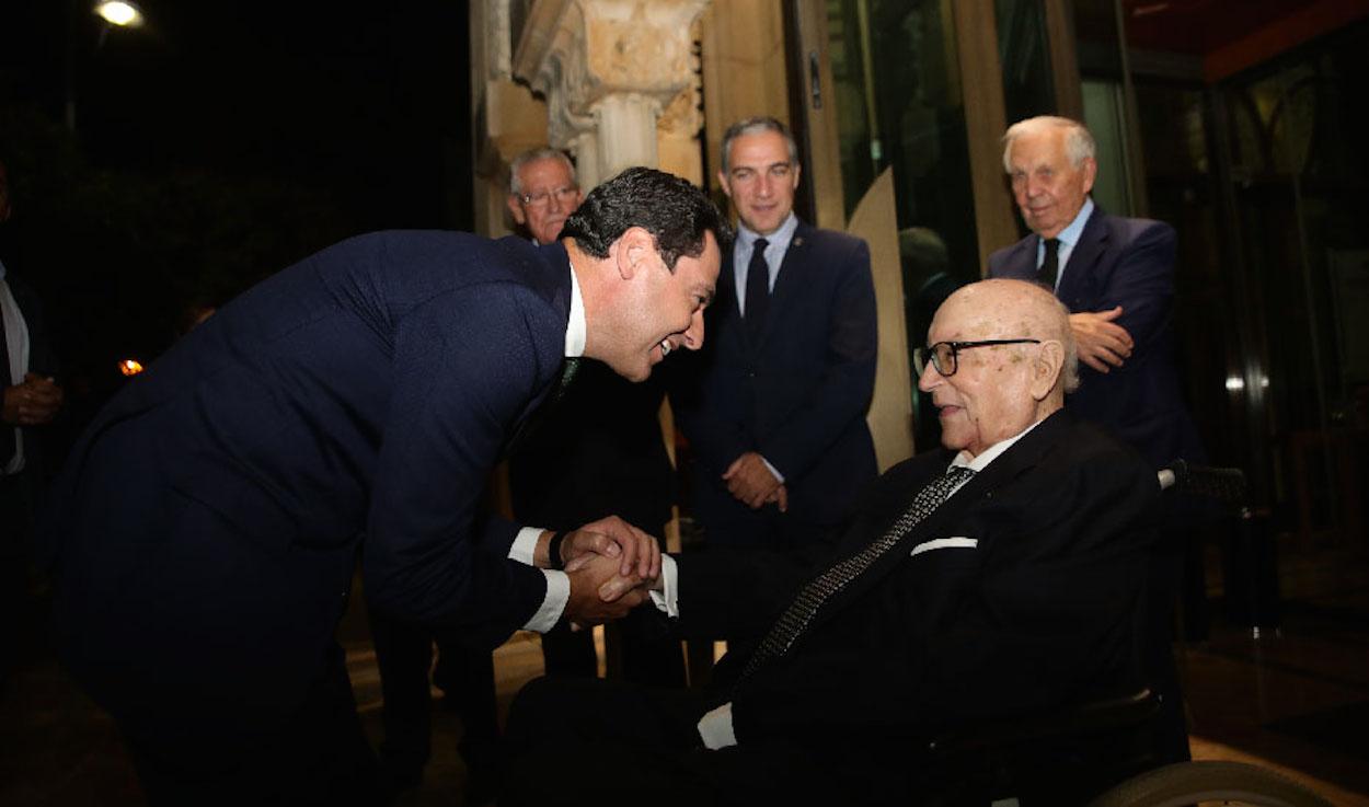 Visita del presidente Moreno a Clavero, en enero de 2019. JUNTA DE ANDALUCÍA