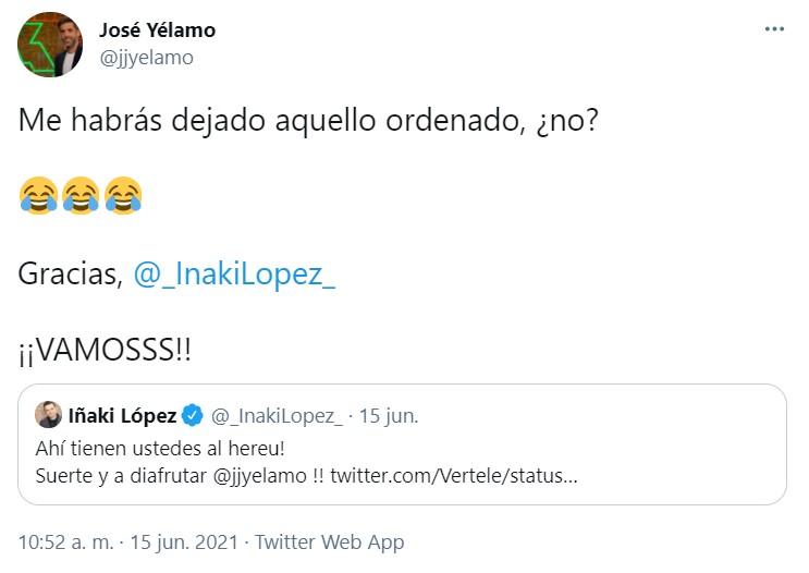 José Yélamo en Twitter