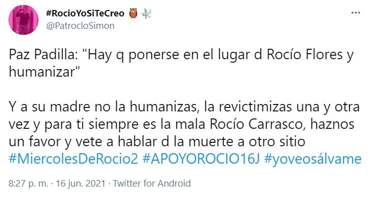 Críticas a Paz Padilla en Twitter 3 Críticas a Paz Padilla en Twitter 3