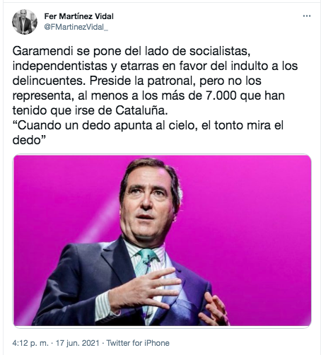 Vox sobre Garamendi