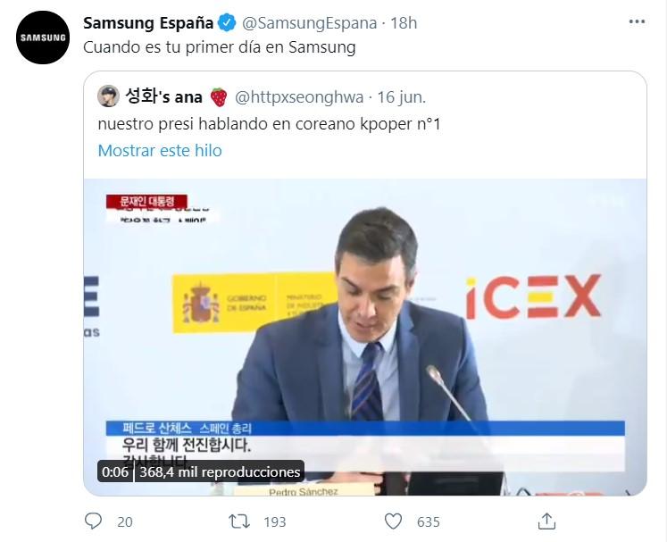 Twitter sobre Pedro Sánchez