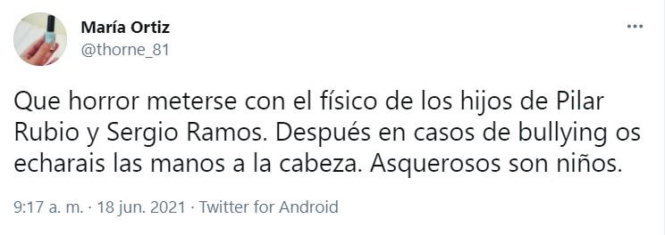 Tuiteros defienden a los hijos de Pilar Rubio y Sergio Ramos 2