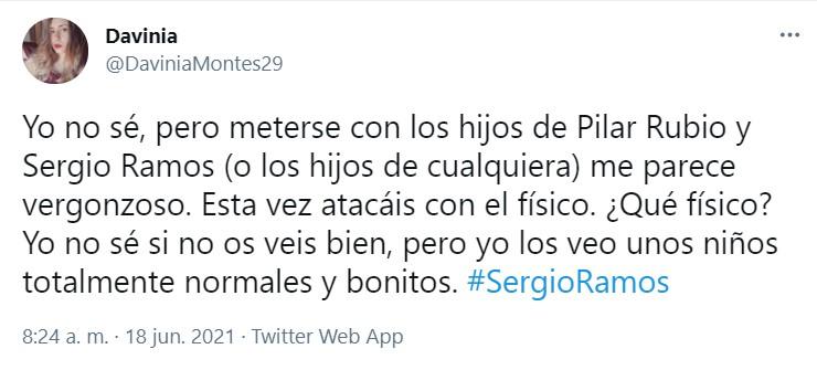 Tuiteros defienden a los hijos de Pilar Rubio y Sergio Ramos 3