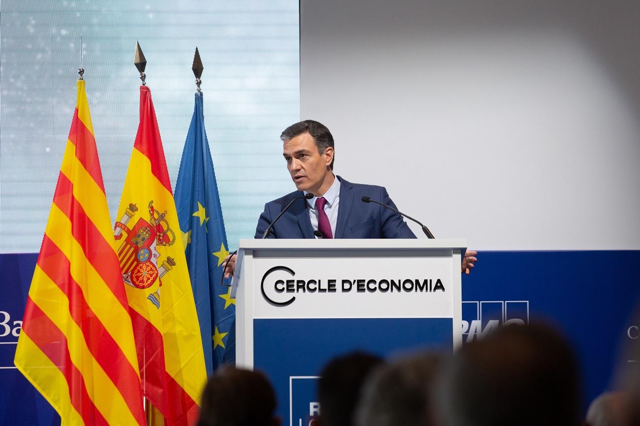 Clausura de la XXXVI Reunió Cercle d’Economia en Barcelona con el presidente del Gobierno, Pedro Sánchez
