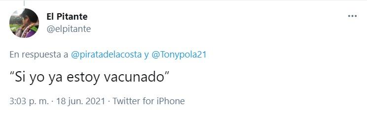 Respuesta al tuit sobre las mascarillas Respuesta al tuit sobre las mascarillas