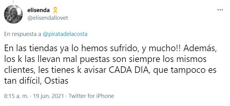 Respuesta al tuit sobre las mascarillas 2