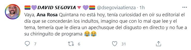 Twitter se pregunta dónde está Ana Rosa 1 Twitter se pregunta dónde está Ana Rosa 1