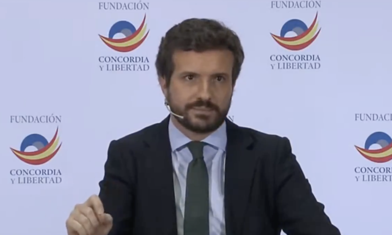 El líder del PP, Pablo Casado