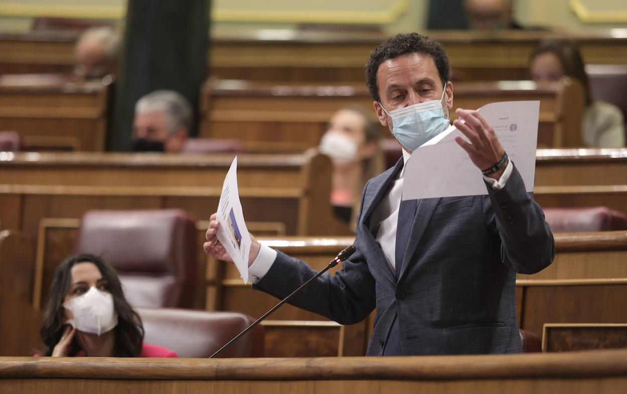 El vicesecretario general y portavoz nacional de Ciudadanos, Edmundo Bal, interviene en una sesión de control al Gobierno en el Congreso de los Diputados