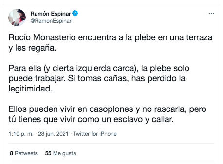 Ramón Espinar sobre Monasterio