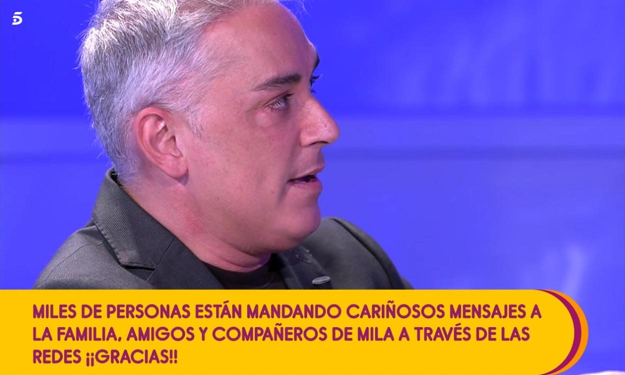 Kiko Hernández, emocionado tras la pérdida de Mila Ximénez. Mediaset
