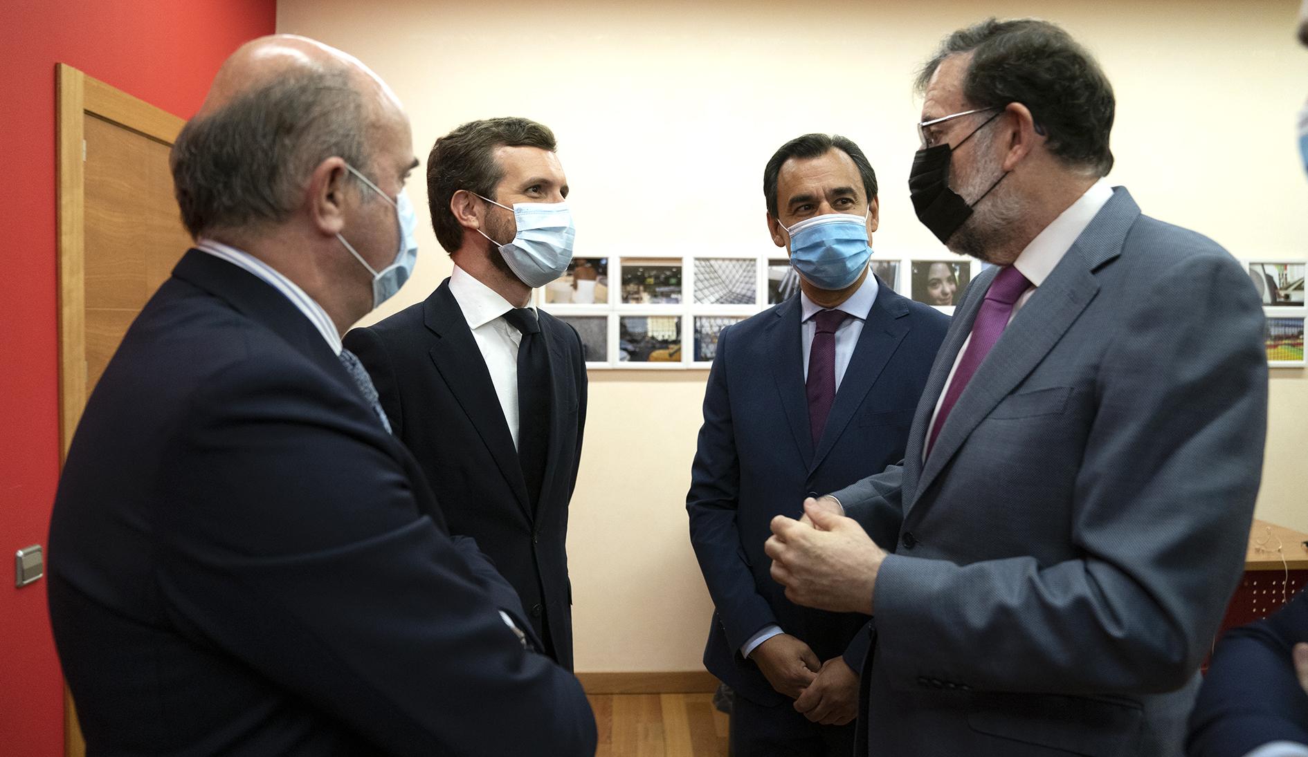 Maíllo, con Rajoy, Casado y De Guindos