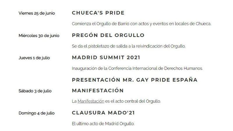 Fechas de Madrid Orgullo 2021 MADO 2021 Fechas de Madrid Orgullo 2021 MADO 2021