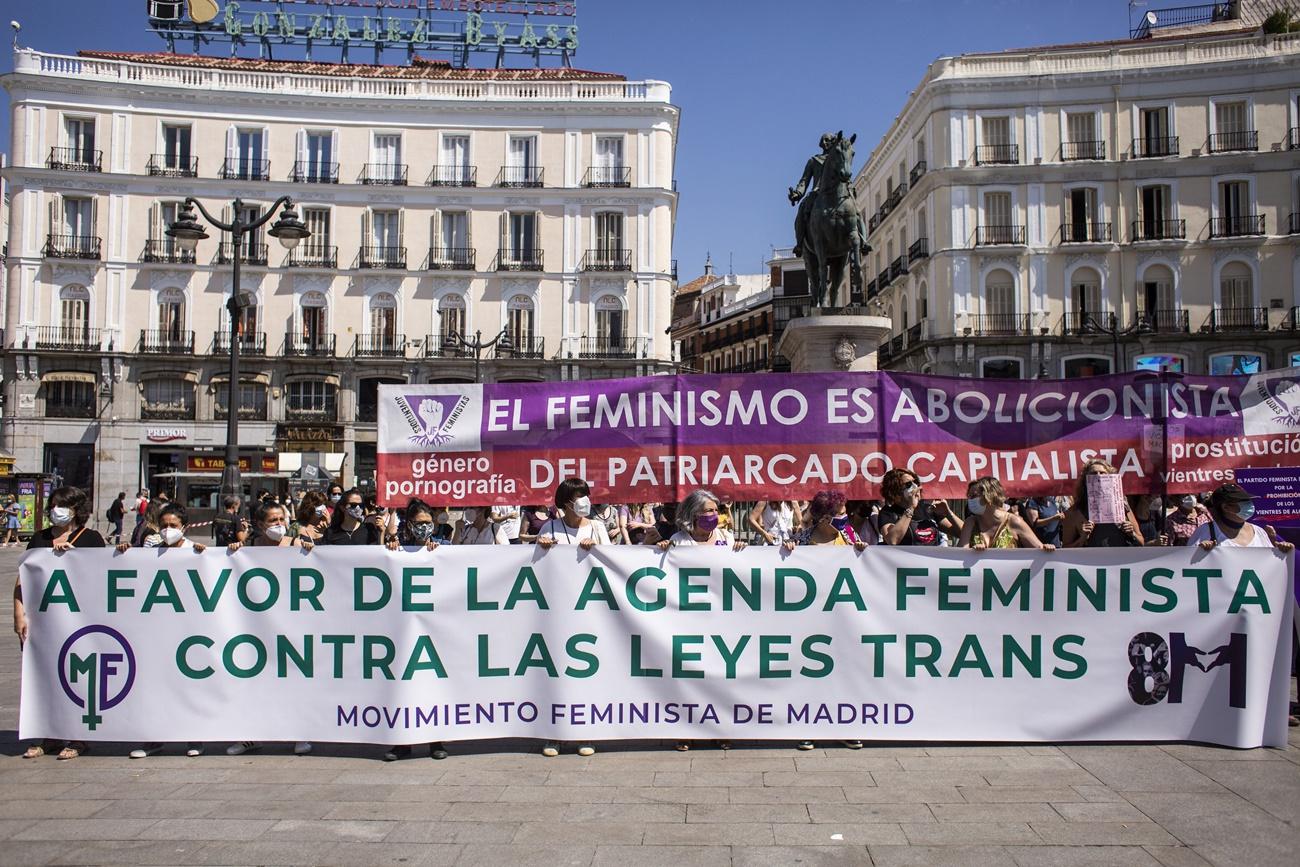 Manifestación feminista contra la Ley Trans (Fuente: Europa Press)