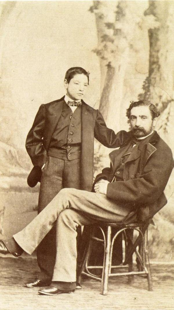 Sagasta y su hijo José Sagasta y su hijo José