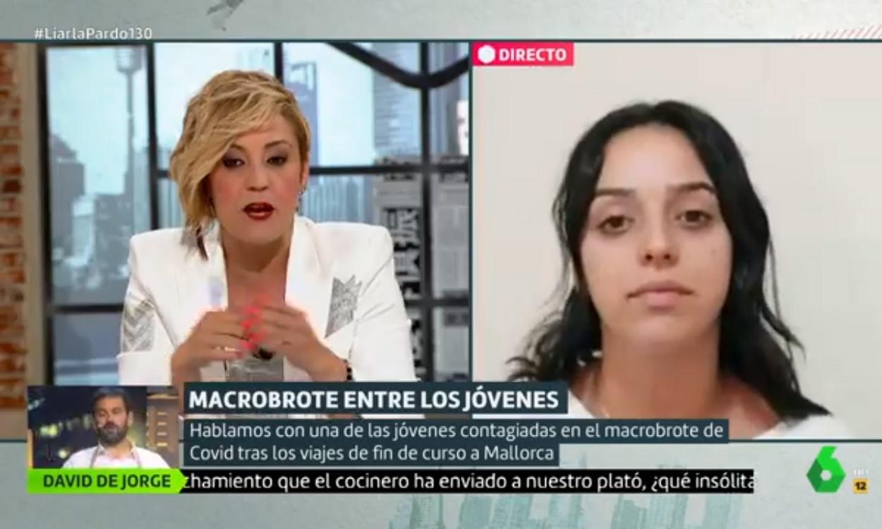 Las redes cargan contra una de las jóvenes que se contagió en el macrobrote de Mallorca. Atresmedia