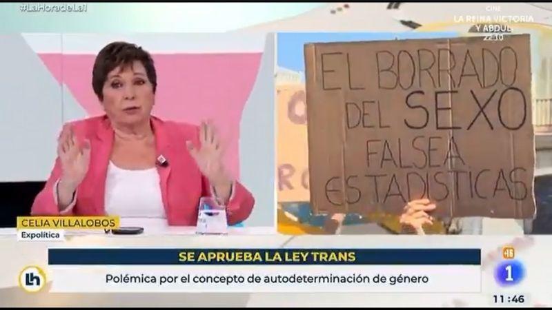 Celia Villalobos en 'La Hora de la 1'. TVE