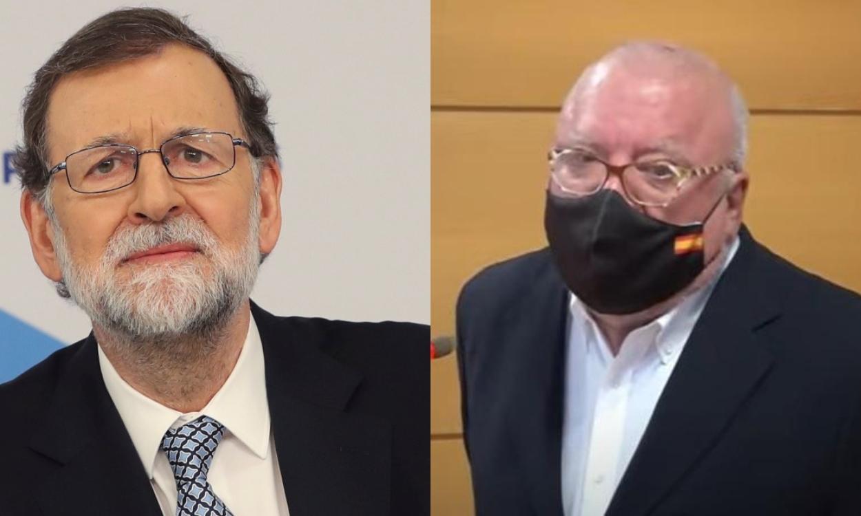 Fotomontaje de Mariano Rajoy (izquierda) y José Manuel Villarejo. Fuente: elaboración propia.