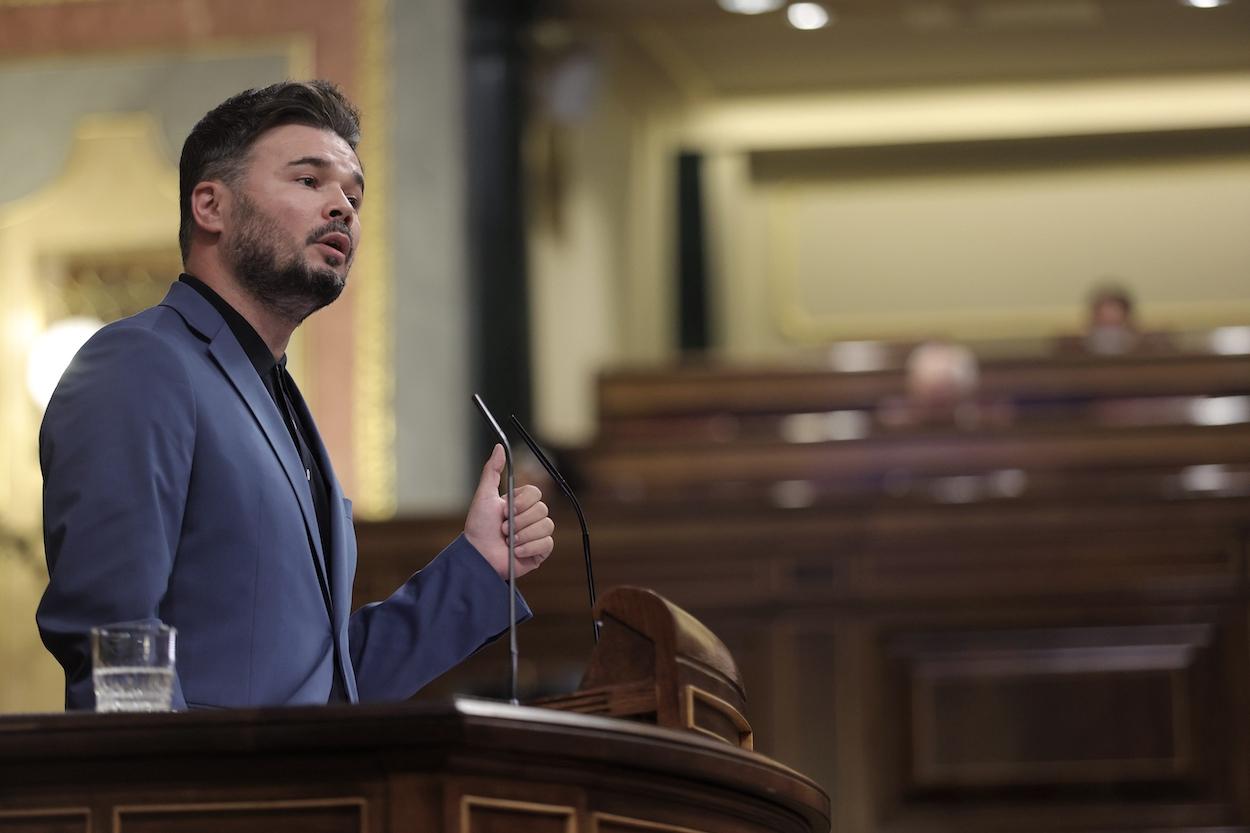 El portavoz de Esquerra Republicana en el Congreso, Gabriel Rufián. Europa Press