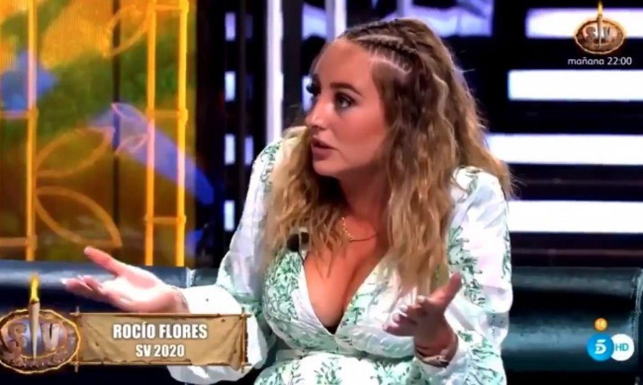 Rocío Flores en el plató de 'Supervivientes'   Mediaset