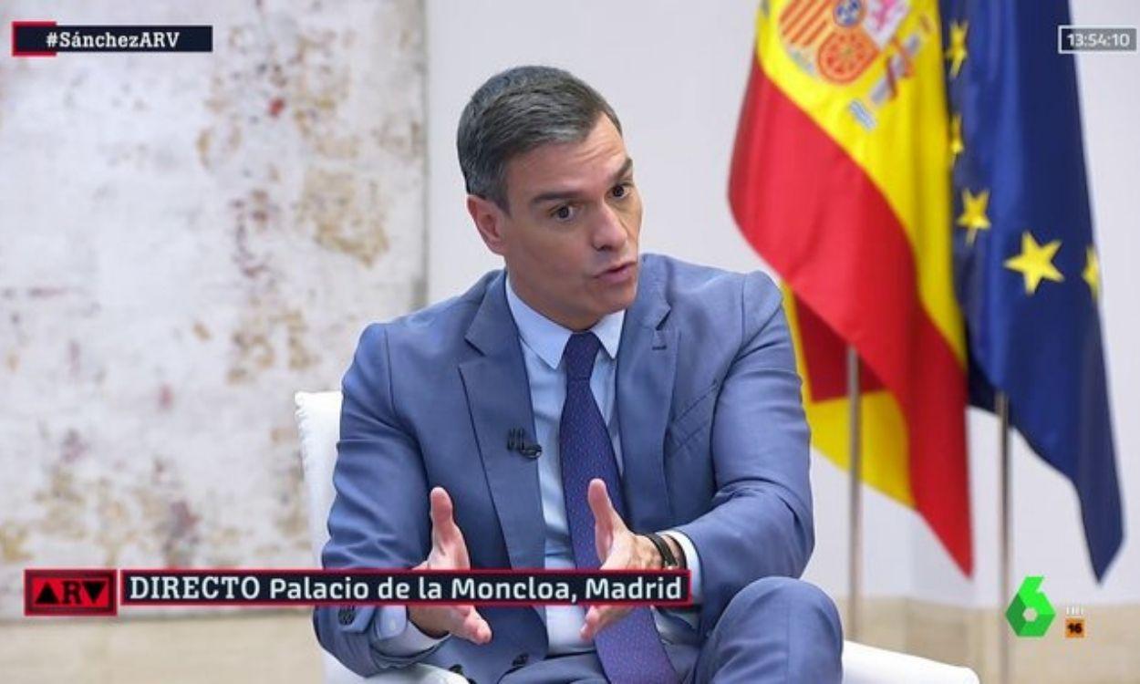 El presidente del Gobierno, Pedro Sánchez, entrevistado en Moncloa por Antonio García Ferreras. LaSexta. 