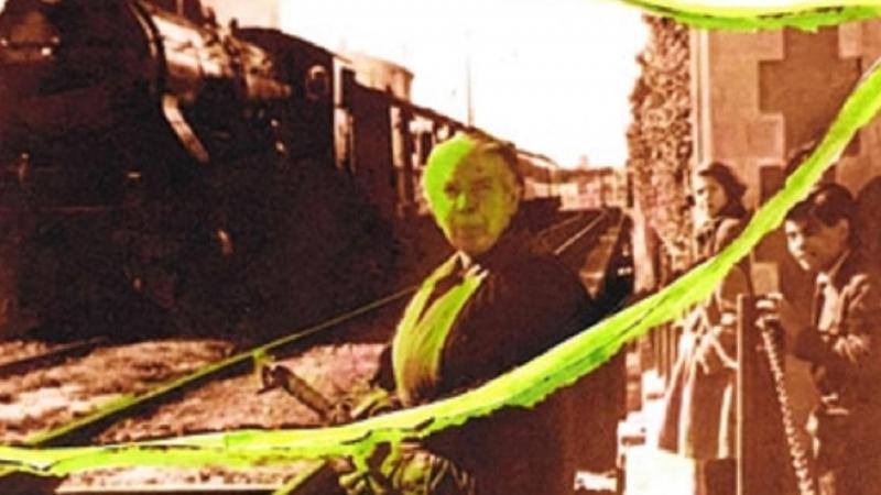 Imagen de archivo de una mujer en una guardabarrera. Fuente: Web Memoria Histórica Ferroviaria.