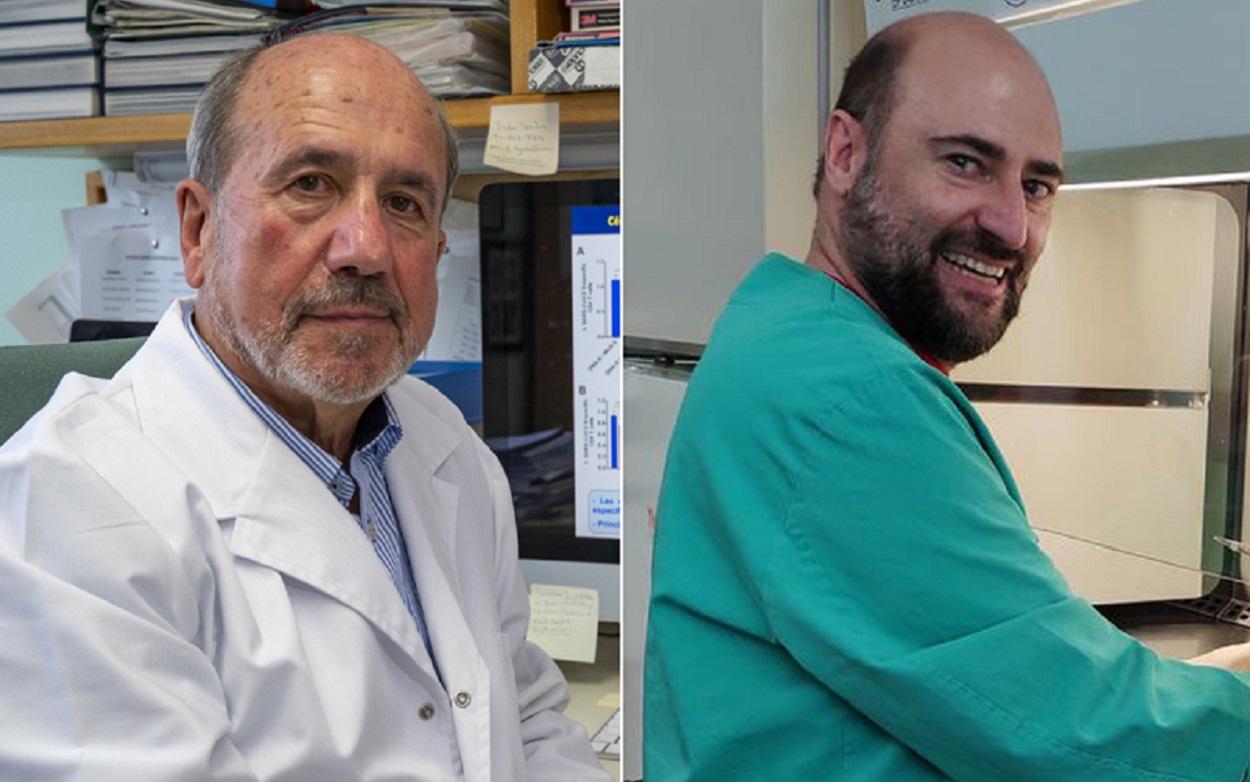 Los virólogos Mariano Esteban y Juan García Arriaza, del CNB-CSIC. / Vinca Page.-J.G. A. CSIC Comunicación