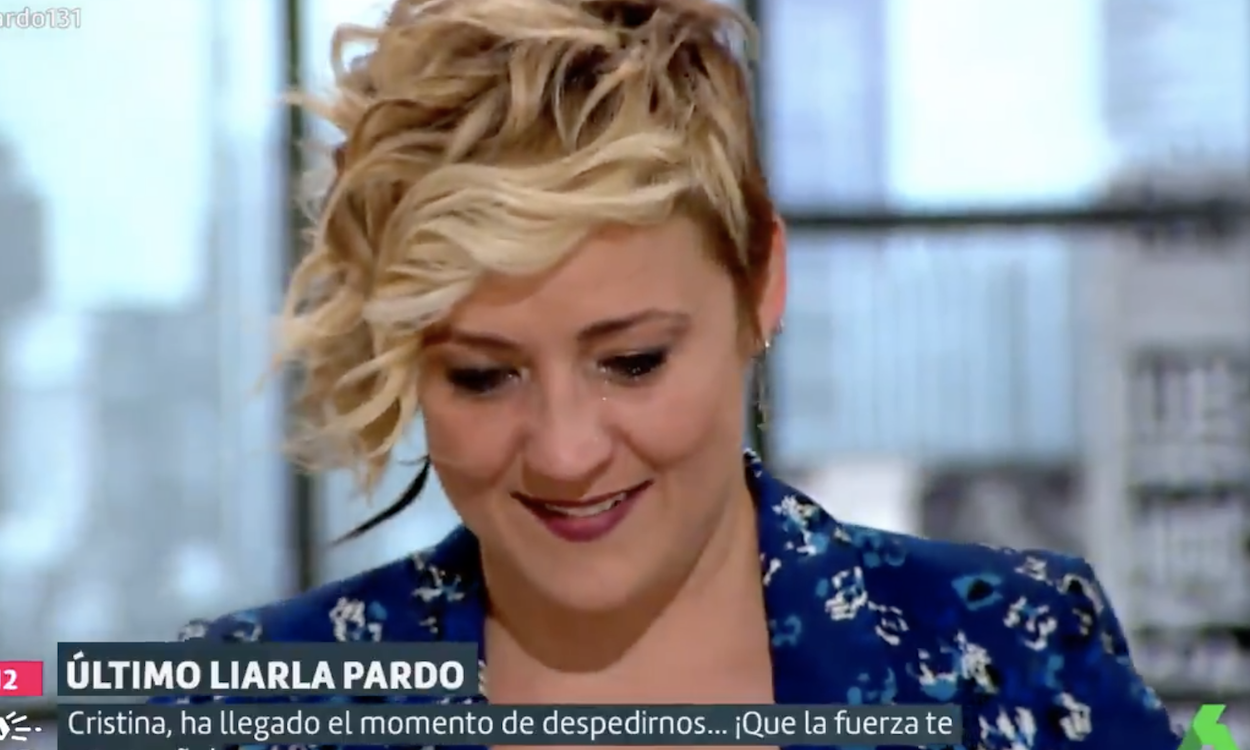 Cristina Pardo durante su despedida de Liarla Pardo
