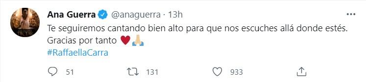 Ana Guerra se despide de Raffaella Carrà