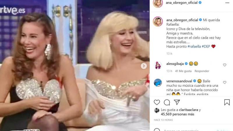 Ana Obregón se despide de Raffaella Carrà