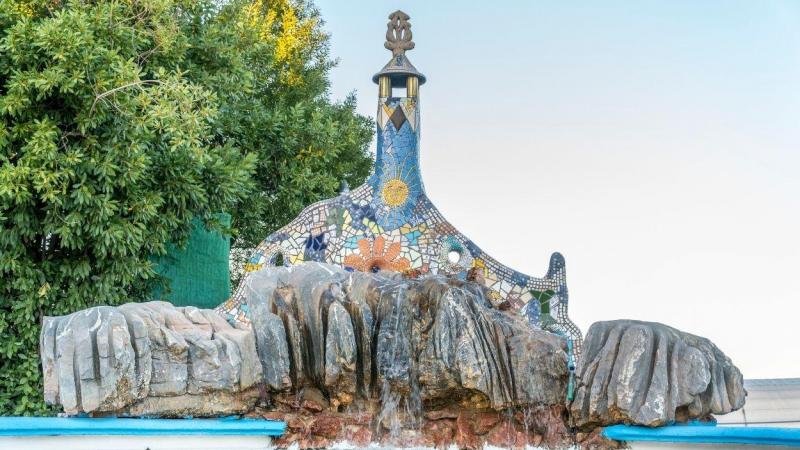 Cascada del jardín de 'El Capricho de Cotrina', Badajoz