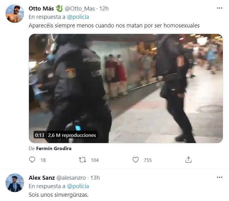 Críticas al tuit de la Policía Nacional Twitter