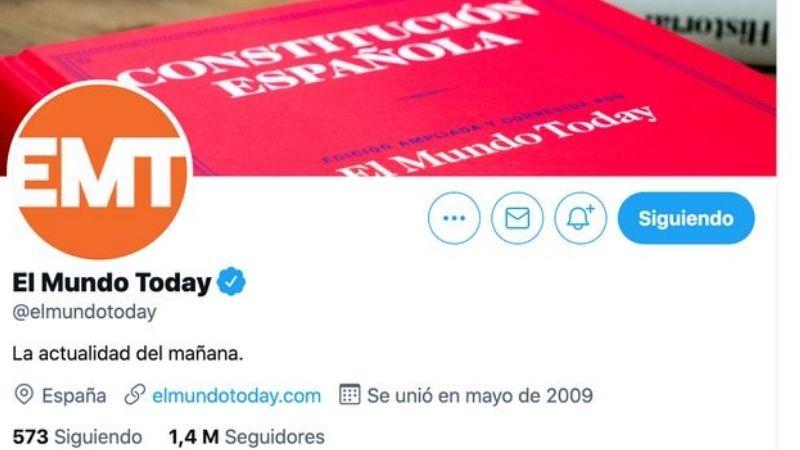 Cabecera de la cuenta de 'El Mundo Today' en Twitter