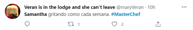 Críticas a Samantha por sus gritos 8Twitter Críticas a Samantha por sus gritos 8Twitter