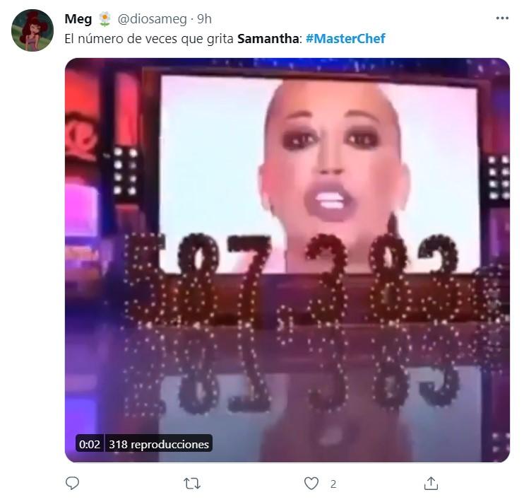 Críticas a Samantha por sus gritos Twitter Críticas a Samantha por sus gritos Twitter