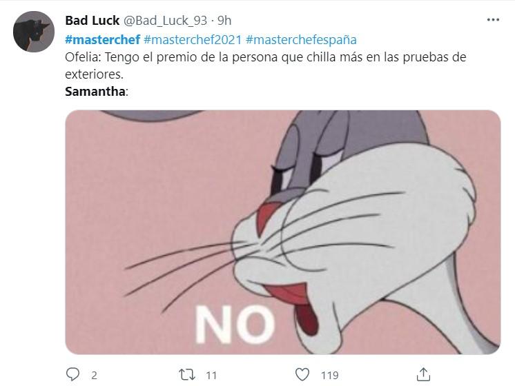 Críticas a Samantha por sus gritos 2 Twitter Críticas a Samantha por sus gritos 2 Twitter