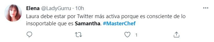 Críticas a Samantha por sus gritos 7Twitter Críticas a Samantha por sus gritos 7Twitter