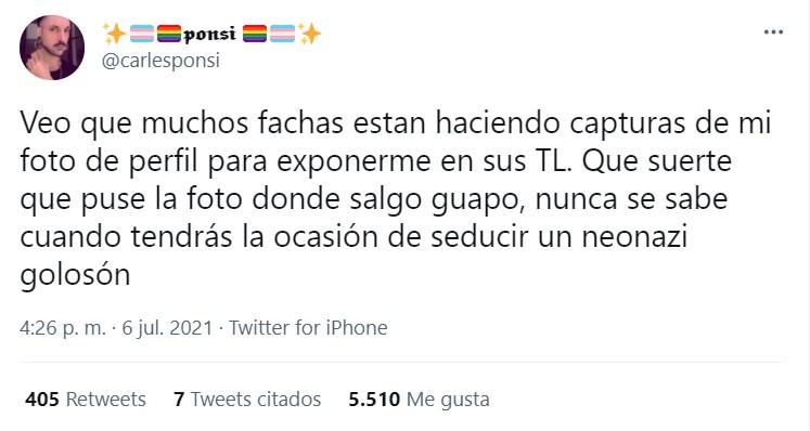 Carles Ponsí ante el señalamiento- Twitter Carles Ponsí ante el señalamiento- Twitter