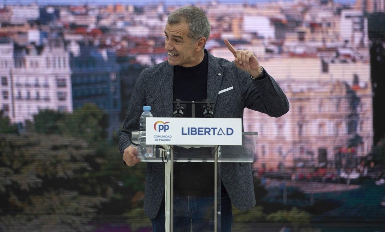 El nuevo cargo de la Comunidad de Madrid, Toni Cantó, durante un acto de campaña del PP. EP