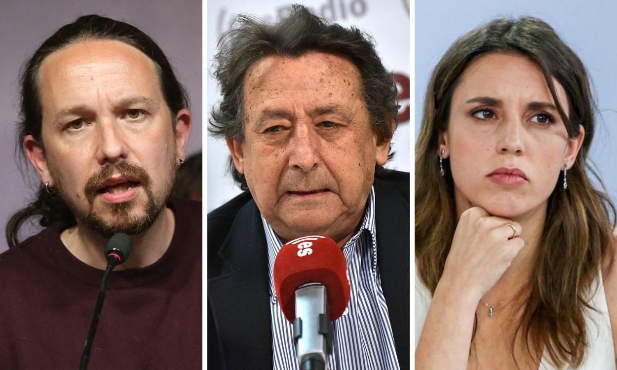 Pablo Iglesias, Alfonso Ussía e Irene Montero