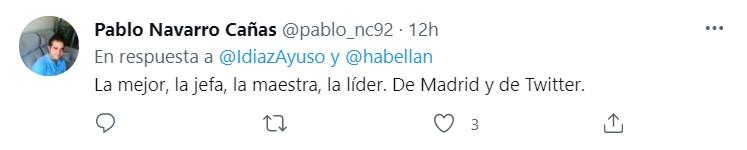 Respuesta al tuit de Ayuso Twitter Respuesta al tuit de Ayuso Twitter