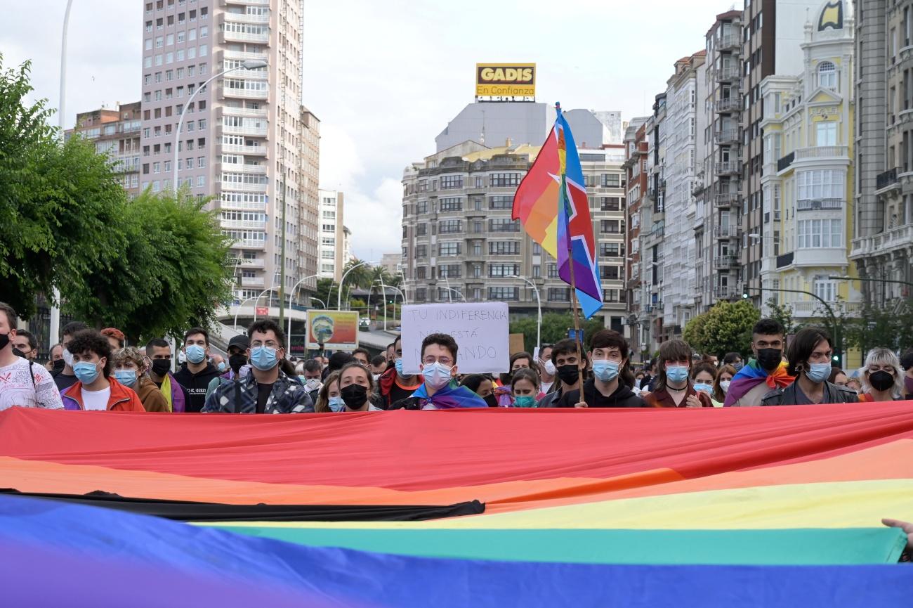 Imagen de una de las protestas de los últimos días contra la LGTBIfobia celebrada en A Coruña (Foto: M. Dylan/Europa Press).