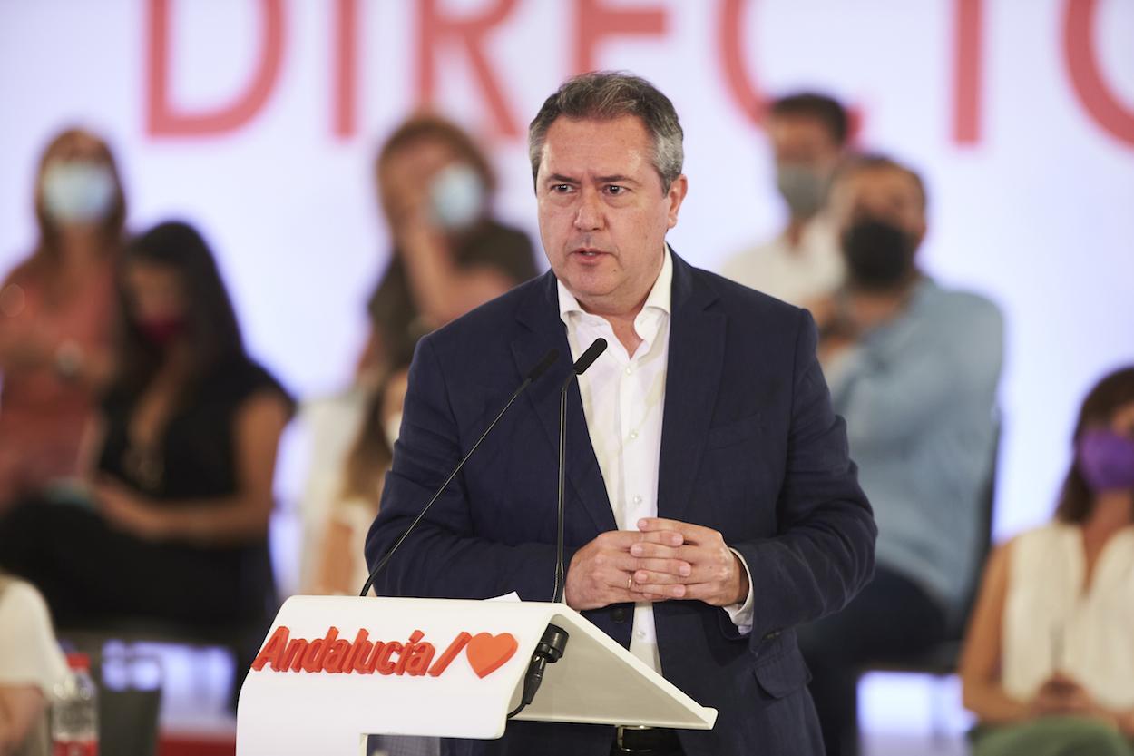 Juan Espadas, durante su intervención ante el Comité Director del PSOE A. JOAQUÍN CORCHERO/EP