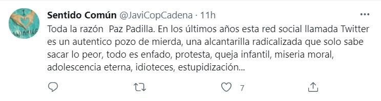 Críticas a Paz Padilla por comentario sobre Twitter 4 Twitter Críticas a Paz Padilla por comentario sobre Twitter 4 Twitter
