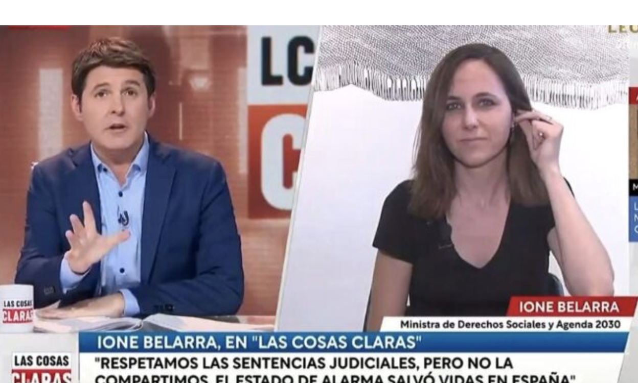 Ione Belarra en el programa de Jesús Cintora