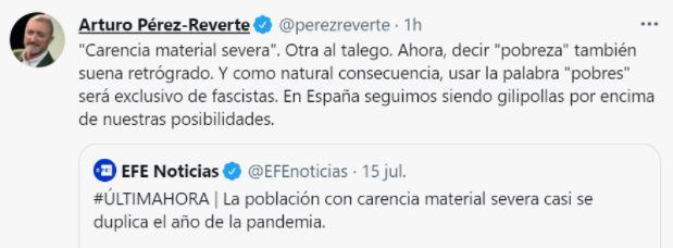 Perez Reverte tuit