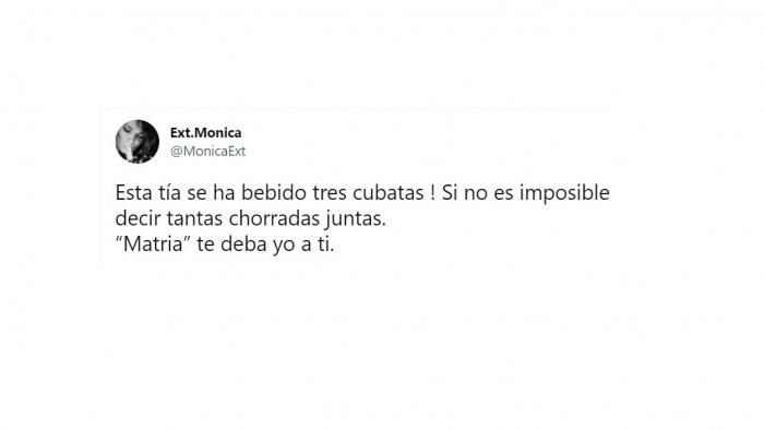 Mensaje de una tuitera, en referencia a la expresión 'matria' de Díaz. Twitter Mensaje de una tuitera, en referencia a la expresión 'matria' de Díaz. Twitter