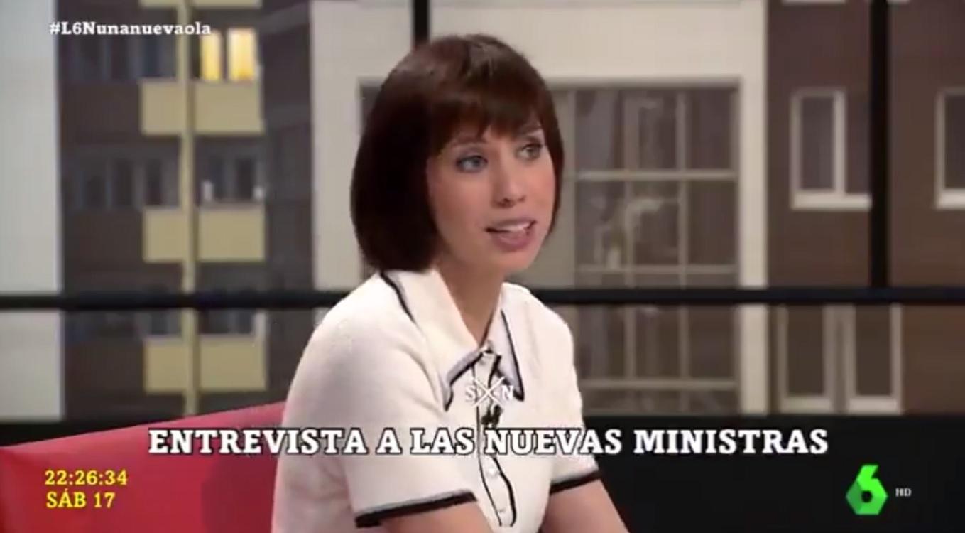 La nueva ministra de Ciencia e Innovación, Diana Morant, en 'laSexta Noche'. Fuente: laSexta.