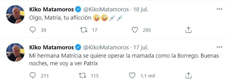 Kiko Matamoros sobre el término 'matria' Twitter Kiko Matamoros sobre el término 'matria' Twitter